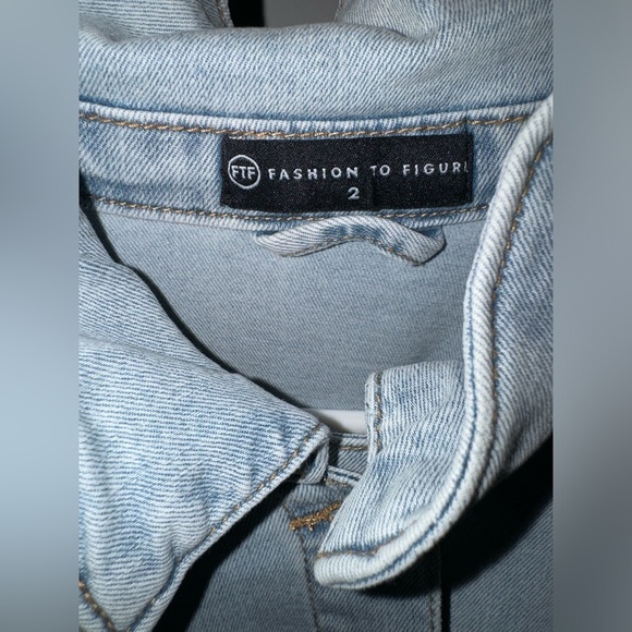 NWT Fashion to Figure Ruthie Fringe Denim Trucker Jacket. Plus size 2 avail - Picture 10 of 16